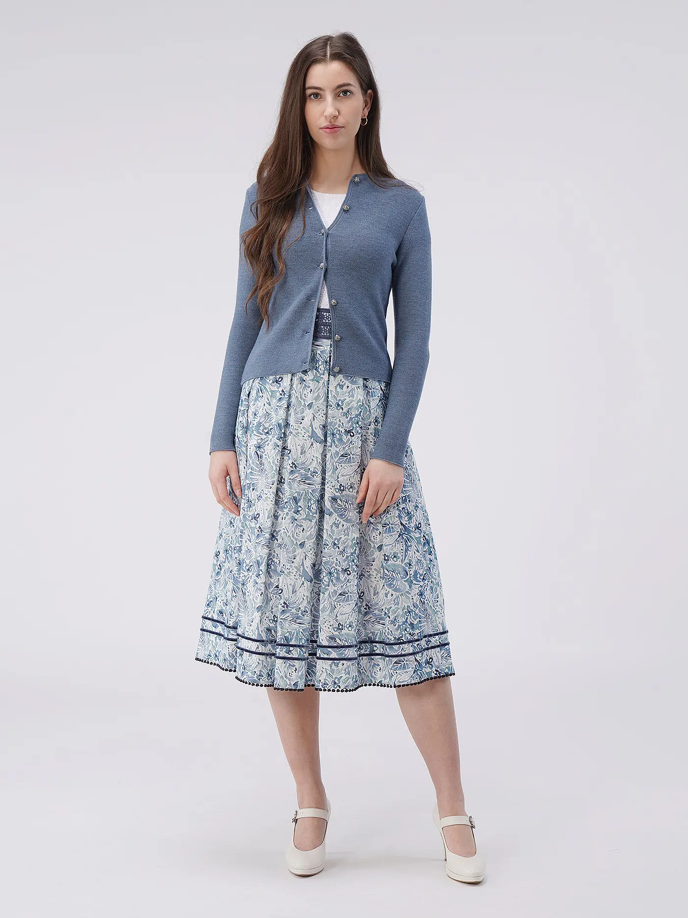 GOTTSEIDANK | Trachten Strickjacke  ALOSIA | blau